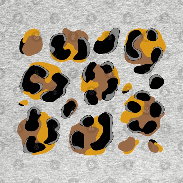 Leopard print spot pattern background by DangDumrong
